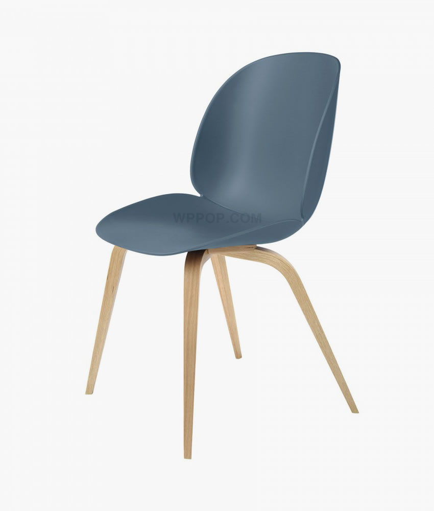 Single –  Simple Modern Cyan Italian Design Plastic Dining Chair