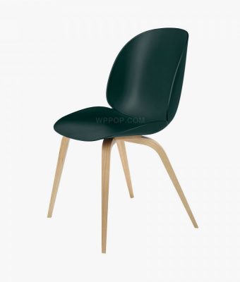 Single - Modern Simple Italian Design Black Plastic Dining Chair