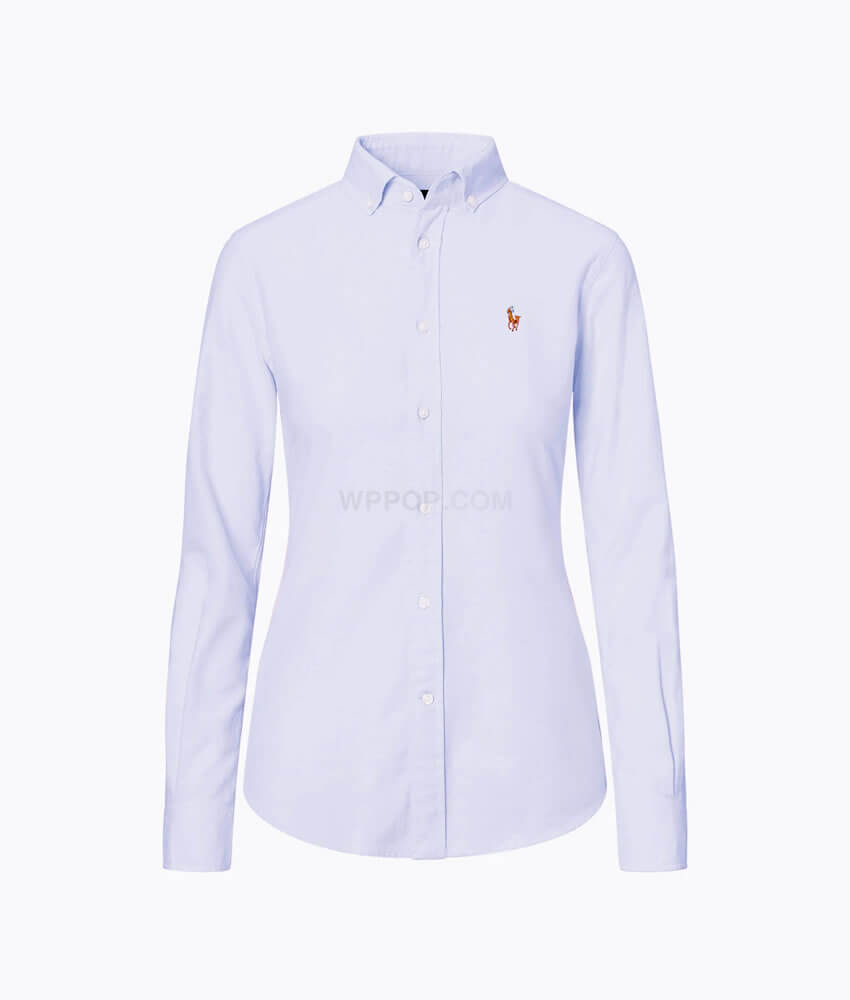 Men’s Classic-Fit Royal WhiteBlue Herringbone Comfort Soft Long-Sleeve T-Shirt